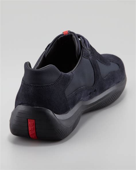 mens prada suede sneaker|prada sneakers price.